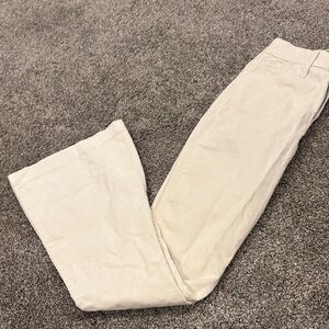 Hollister Cream Boot Cut Pants